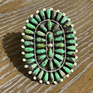 💖💖RESERVED FOR ANGEL DO NOT PURCHASE💖💖Navajo Turquoise Cluster Ring
